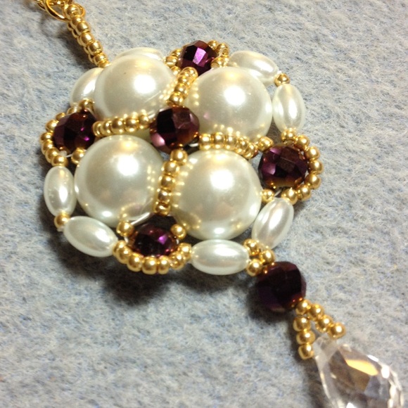 “Lady Violet” Artisan Necklace & Earrings set - Picture 1 of 2